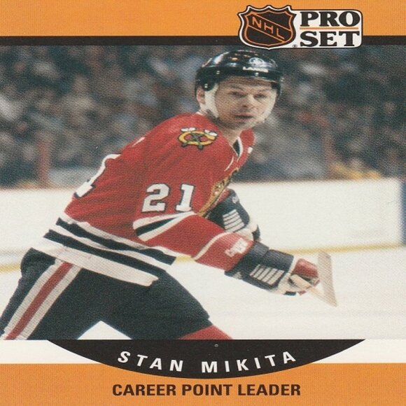 Stan Mikita - 1990 Pro Set Career Point Leader Series Card - Picture 1 of 2